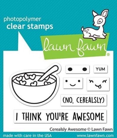 Lawn Fawn Cerealsly Awesome Clear Stamps (LF2730) (OUTLET)