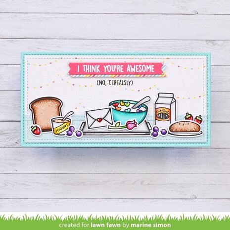 Lawn Fawn Cerealsly Awesome Clear Stamps (LF2730) (OUTLET)