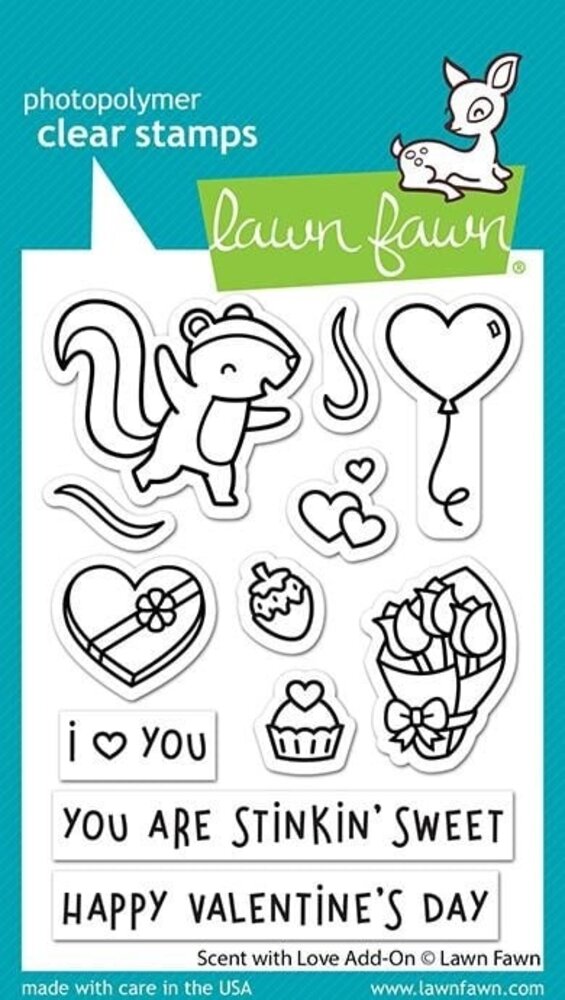 Lawn Fawn Scent With Love Add-On Clear Stamps (LF2728) (OUTLET)