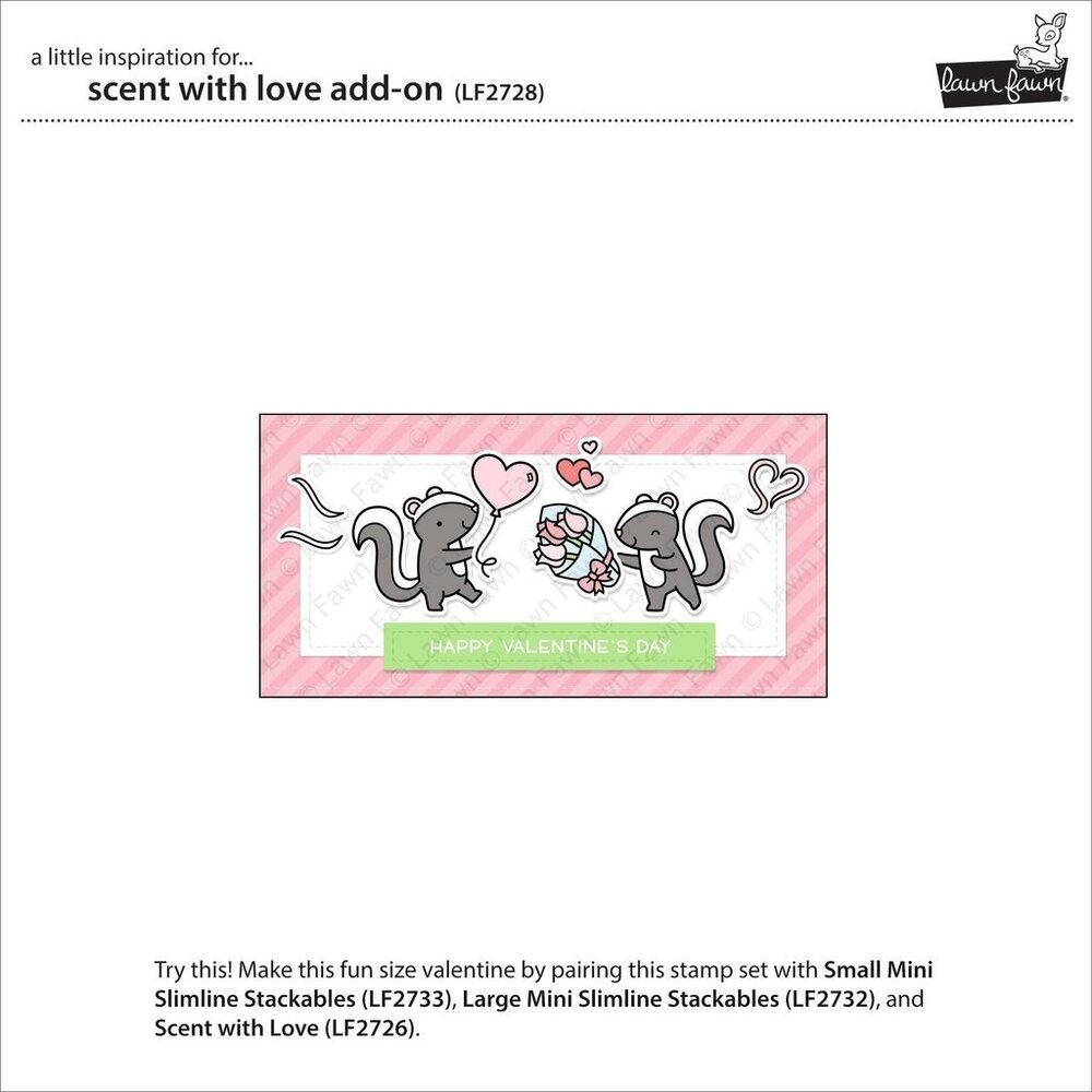 Lawn Fawn Scent With Love Add-On Clear Stamps (LF2728) (OUTLET)