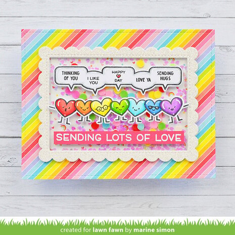 Lawn Fawn Simply Celebrate Hearts Clear Stamps (LF2722) (OUTLET)