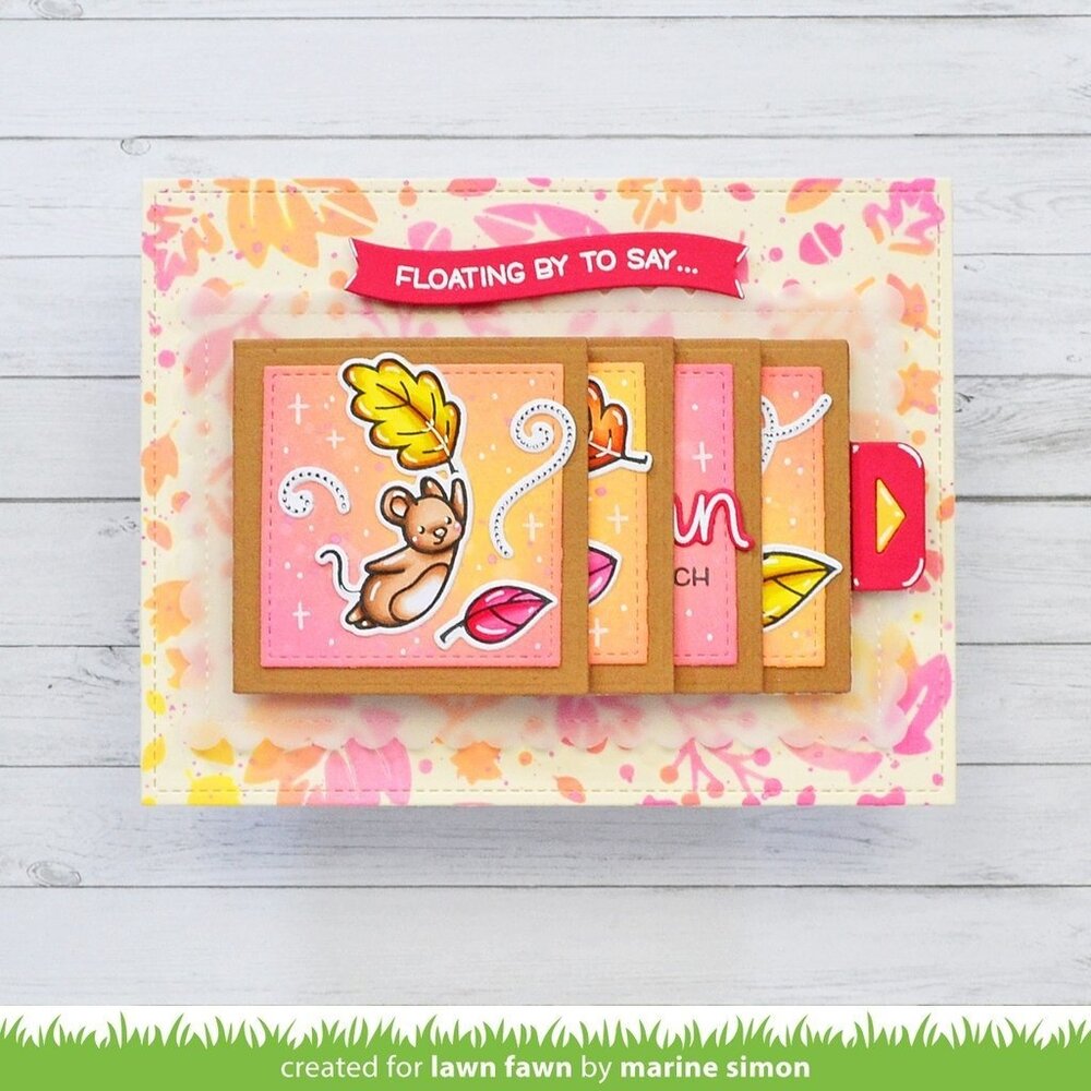 Lawn Fawn Fall Leaves Background Stencils (2pcs) (LF2709) (OUTLET)