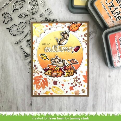 Lawn Fawn Fall Leaves Background Stencils (2pcs) (LF2709) (OUTLET)