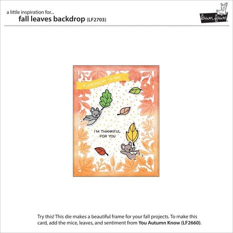 Lawn Fawn Fall Leaves Backdrop Dies (LF2703) (OUTLET)