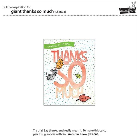 Lawn Fawn Giant Thanks So Much Dies (LF2693) (OUTLET)