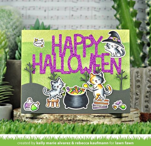 Lawn Fawn Giant Happy Halloween Dies (LF2691) (OUTLET)