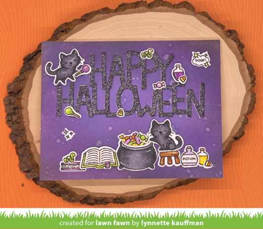 Lawn Fawn Giant Happy Halloween Dies (LF2691) (OUTLET)