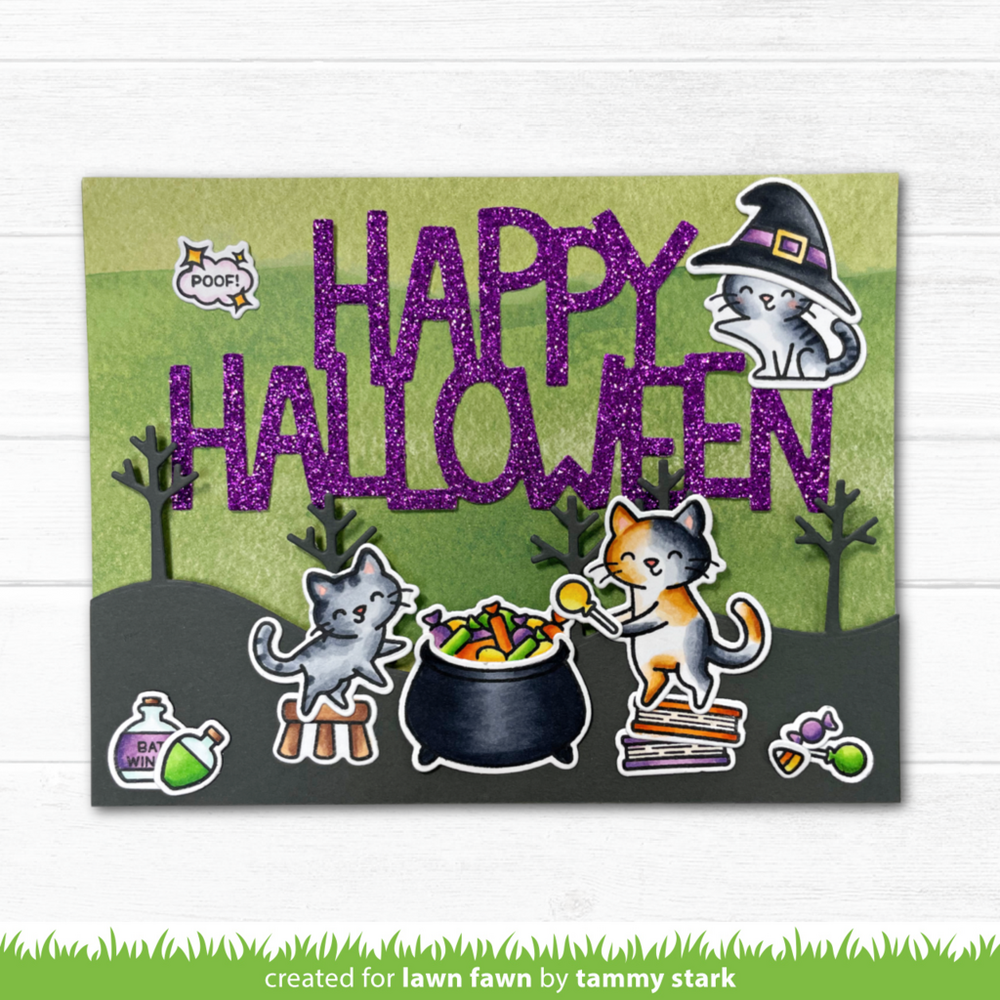 Lawn Fawn Giant Happy Halloween Dies (LF2691) (OUTLET)
