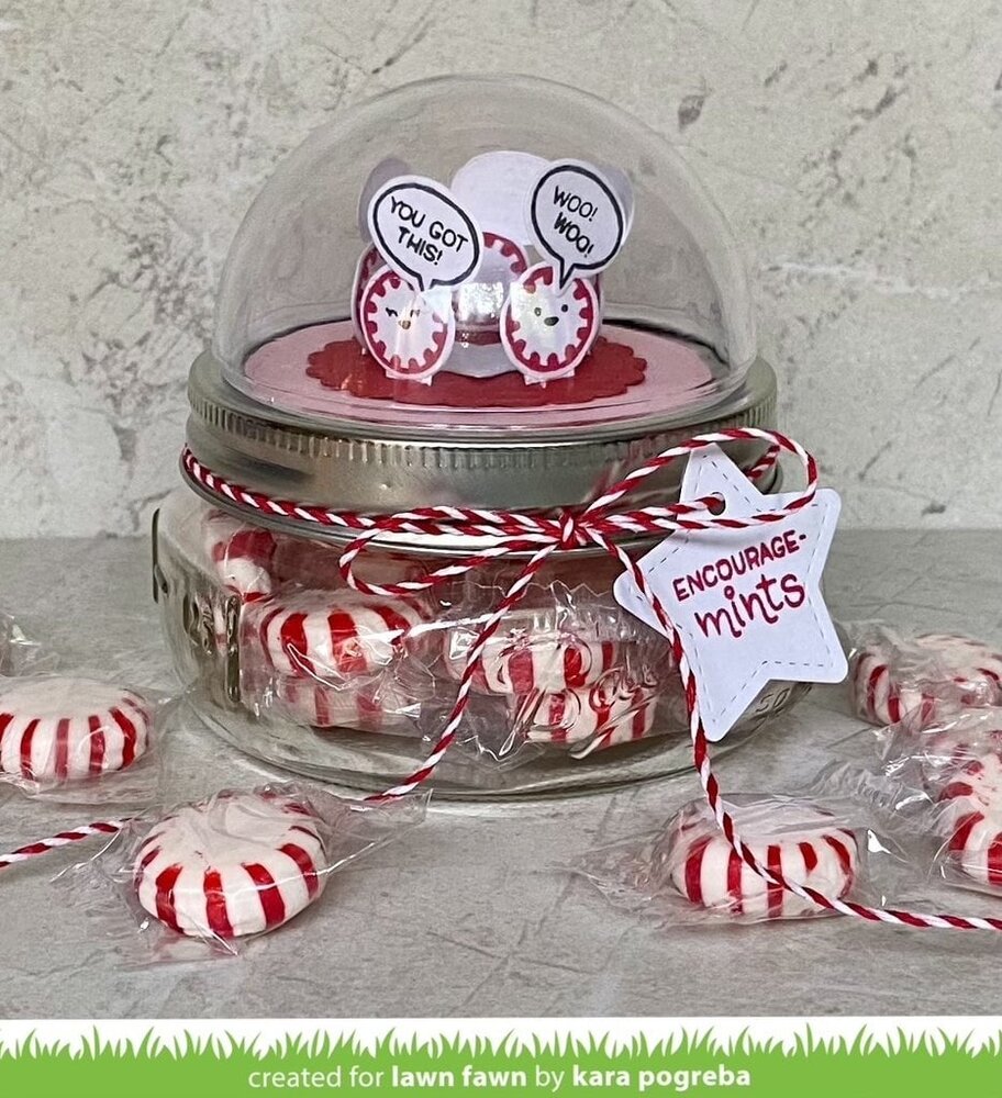 Lawn Fawn How You Bean? Mint Add-On Clear Stamps (LF2682) (OUTLET)