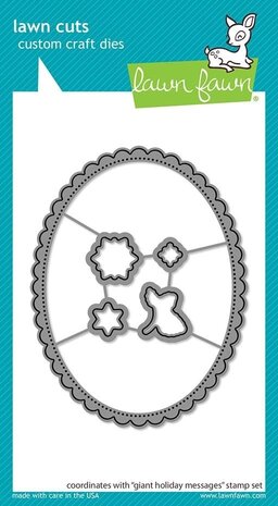 Lawn Fawn Giant Holiday Messages Dies (LF2681) (OUTLET)