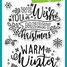 Lawn Fawn Giant Holiday Messages Clear Stamps (LF2680) (OUTLET)