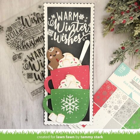 Lawn Fawn Giant Holiday Messages Clear Stamps (LF2680) (OUTLET)