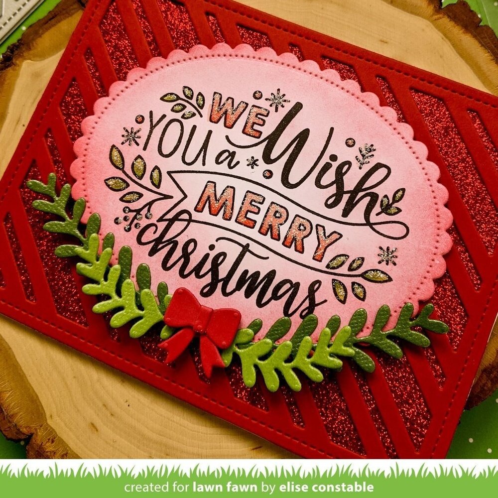 Lawn Fawn Giant Holiday Messages Clear Stamps (LF2680) (OUTLET)