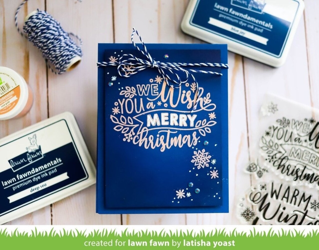 Lawn Fawn Giant Holiday Messages Clear Stamps (LF2680) (OUTLET)