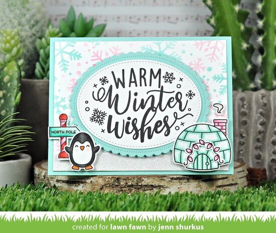 Lawn Fawn Giant Holiday Messages Clear Stamps (LF2680) (OUTLET)