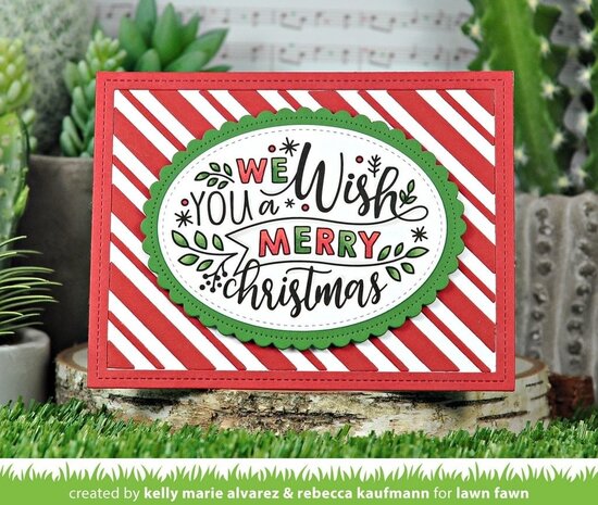 Lawn Fawn Giant Holiday Messages Clear Stamps (LF2680) (OUTLET)