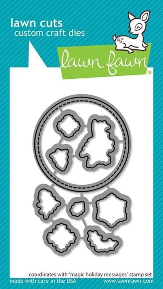 Lawn Fawn Magic Holiday Messages Dies (LF2677) (OUTLET)