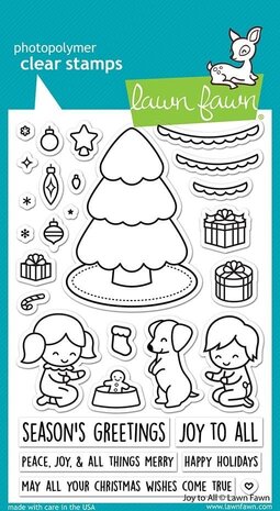 Lawn Fawn Joy To All Clear Stamps (LF2668) (OUTLET)