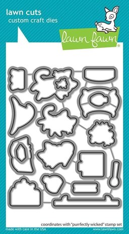 Lawn Fawn Purrfectly Wicked Dies (LF2665) (OUTLET)