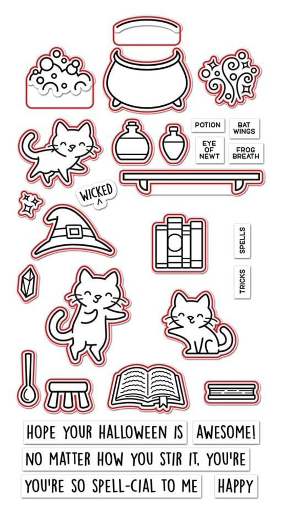 Lawn Fawn Purrfectly Wicked Dies (LF2665) (OUTLET)