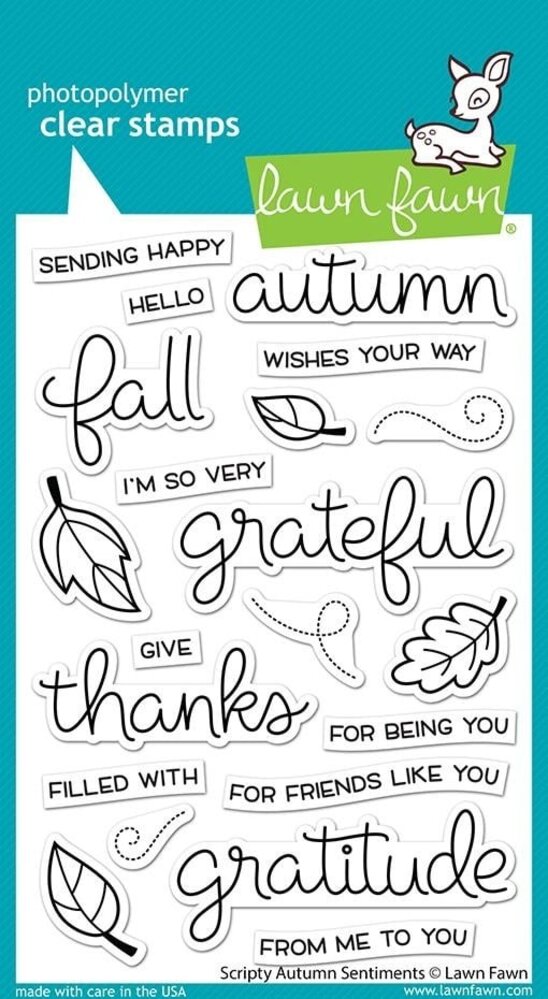 Lawn Fawn Scripty Autumn Sentiments Clear Stamps (LF2662) (OUTLET)
