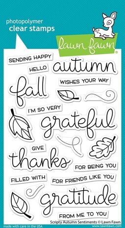 Lawn Fawn Scripty Autumn Sentiments Clear Stamps (LF2662) (OUTLET)