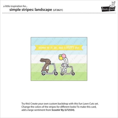 Lawn Fawn Simple Stripes: Landscape Dies (LF2621) (OUTLET)