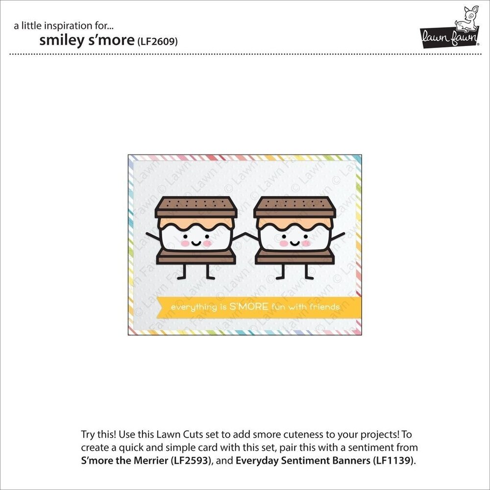 Lawn Fawn Smiley S'more Dies (LF2609) (OUTLET)