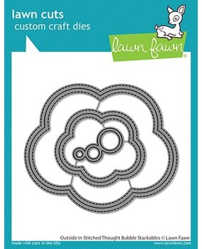 Lawn Fawn Outside In Stiched Thought Bubble Stackables Dies (LF2574) (OUTLET)