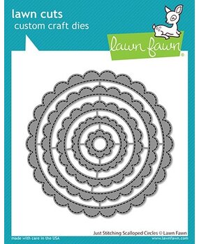 Lawn Fawn Just Stitching Scalloped Circles Dies (LF2571) (OUTLET)