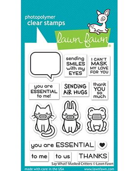 Lawn Fawn Say What? Masked Critters Clear Stamps (LF2560) (OUTLET)