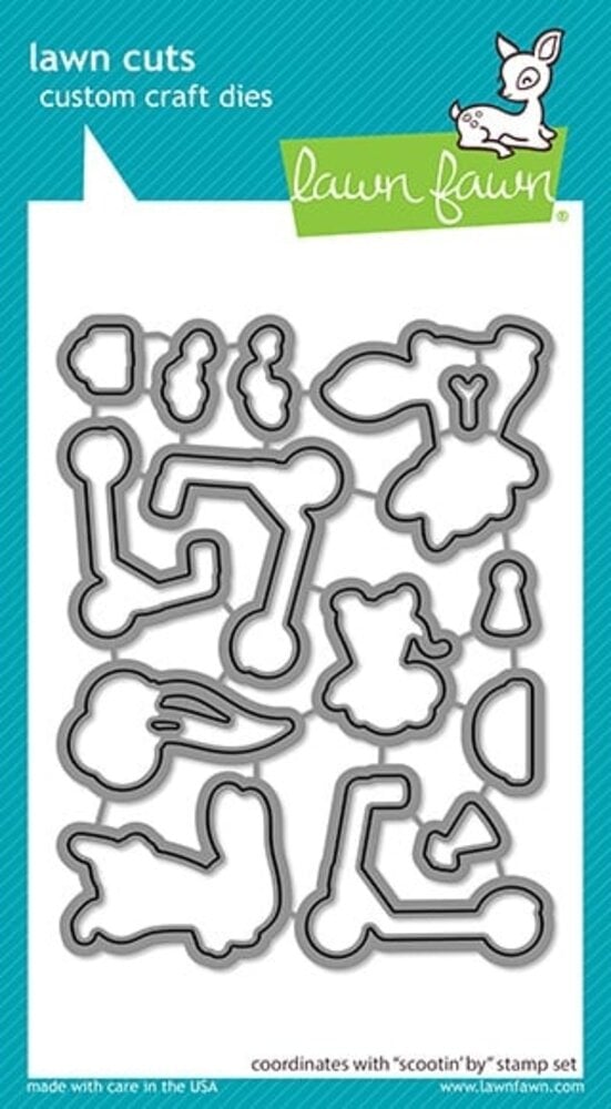 Lawn Fawn Scootin' By Dies (LF2555) (OUTLET)