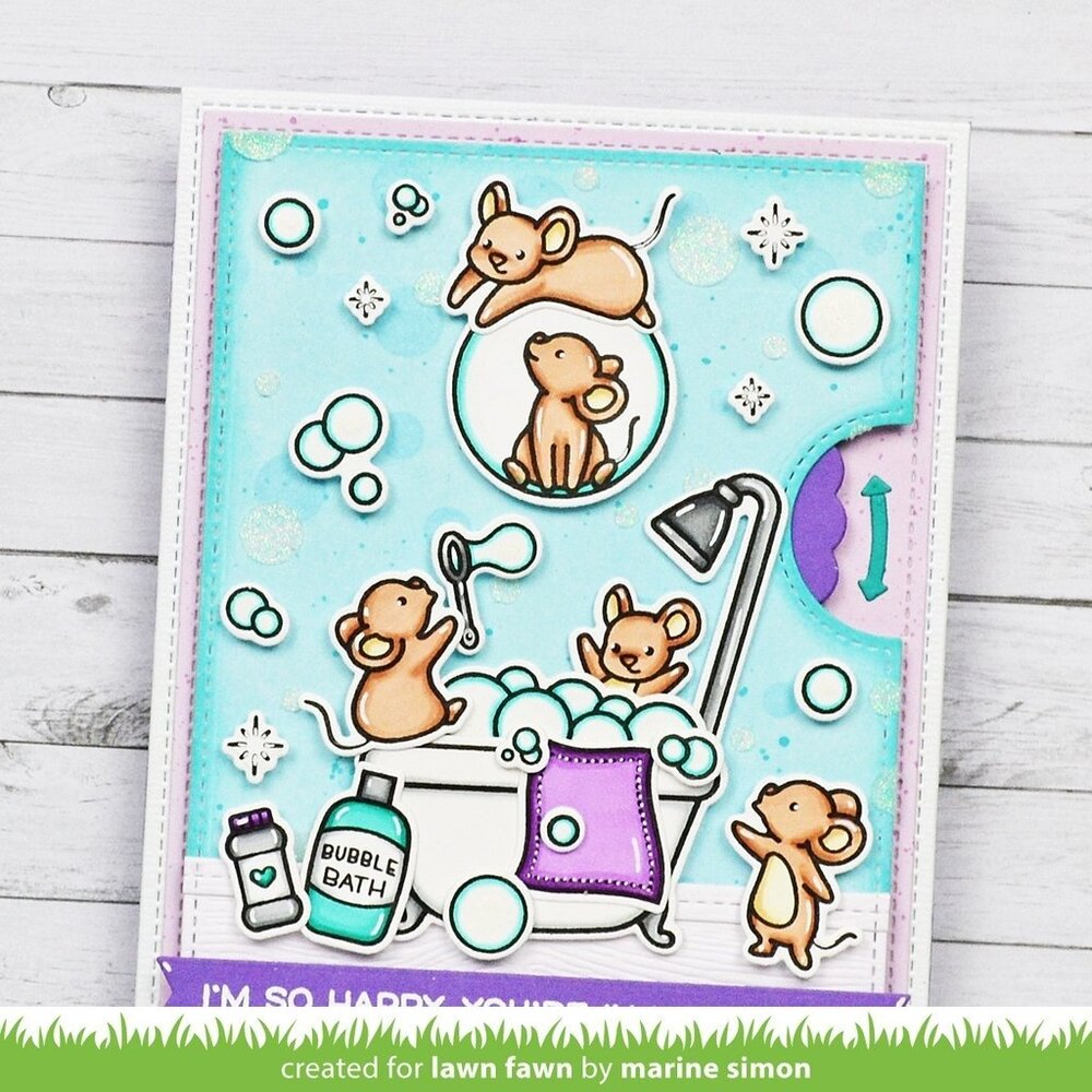 Lawn Fawn Bubble Background Stencil (LF2534) (OUTLET)