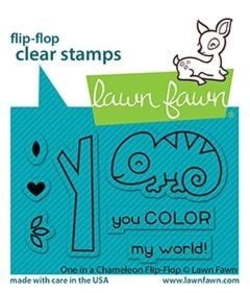 Lawn Fawn One in a Chameleon Flip-Flop Clear Stamps (LF2512) (OUTLET)