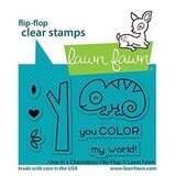 Lawn Fawn One in a Chameleon Flip-Flop Clear Stamps (LF2512) (OUTLET)