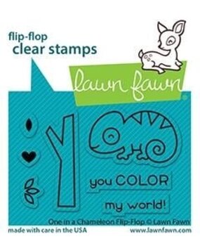 Lawn Fawn One in a Chameleon Flip-Flop Clear Stamps (LF2512) (OUTLET)