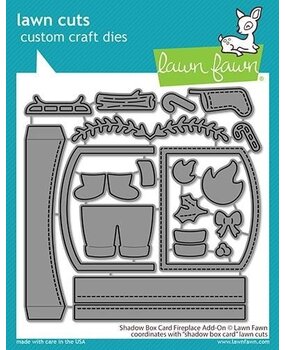 Lawn Fawn Shadow Box Card Fireplace Add-On Dies (LF2437) (OUTLET)