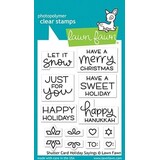 Lawn Fawn Shutter Card Holiday Sayings Clear STamps (LF2430) (OUTLET)