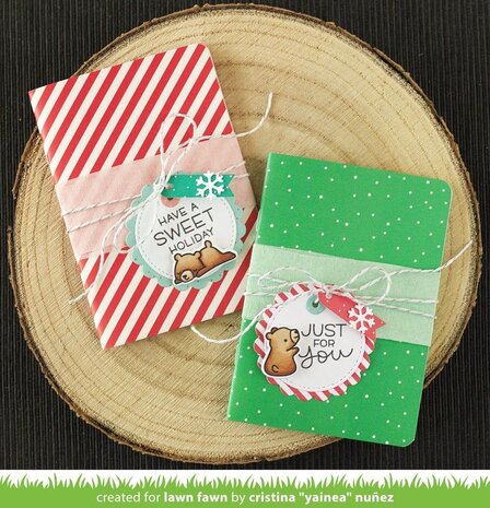 Lawn Fawn Shutter Card Holiday Sayings Clear STamps (LF2430) (OUTLET)