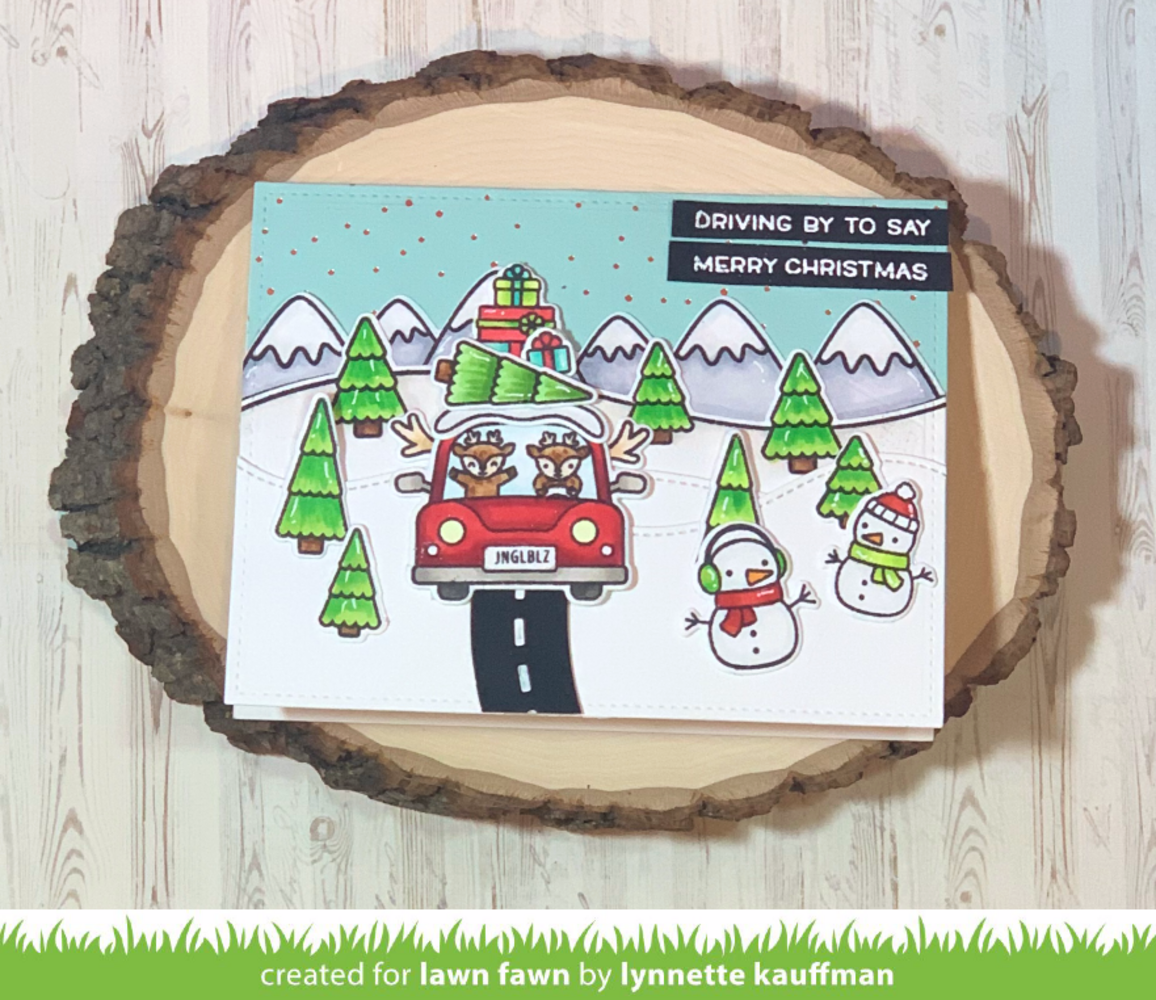 Lawn Fawn Car Critters Christmas Add-On Dies (LF2424) (OUTLET)