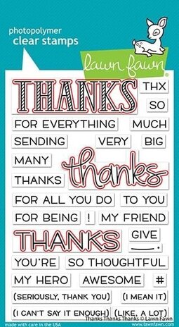 Lawn Fawn Thanks Thanks Thanks Dies (LF2406) (OUTLET)