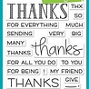 Lawn Fawn Thanks Thanks Thanks Clear Stamps (LF2405) (OUTLET)