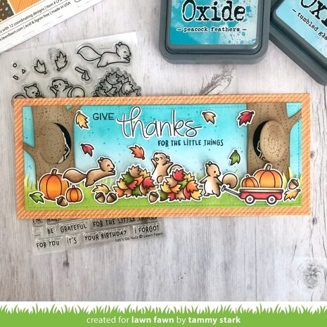 Lawn Fawn Thanks Thanks Thanks Clear Stamps (LF2405) (OUTLET)