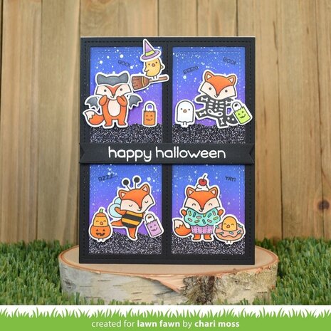 Lawn Fawn Fox Costumes Before 'n Afters Clear Stamps (LF2401) (OUTLET)