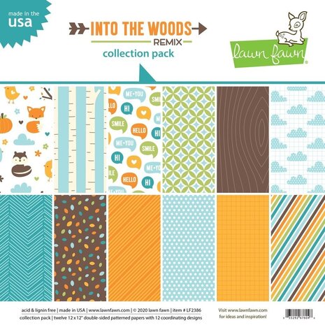 Lawn Fawn Into the Woods Remix 12x12 Inch Collection Pack (LF2386) (OUTLET)