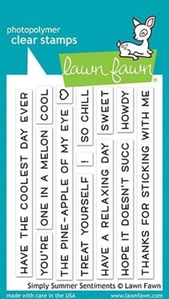 Lawn Fawn Simply Summer Sentiments Clear Stamps (LF2335) (OUTLET)