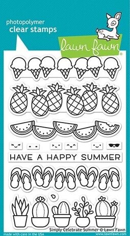 Lawn Fawn Simply Celebrate Summer Clear Stamps (LF2333) (OUTLET)
