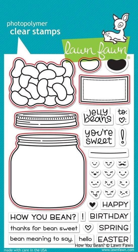 Lawn Fawn How You Bean? Dies (LF1326) (OUTLET)