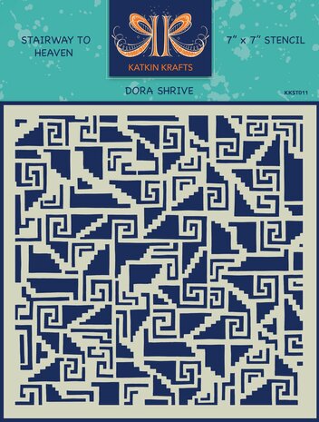 Katkin Krafts Stairway To Heaven 7x7 Inch Stencil (KKST011) (OUTLET)