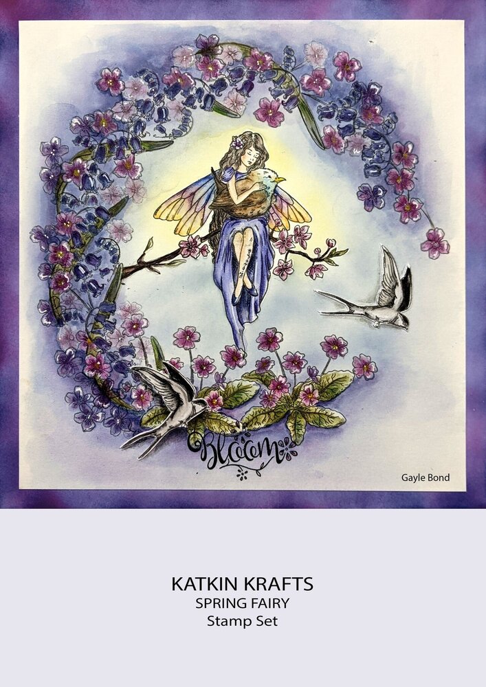 Katkin Krafts Spring Fairy A5 Clear Stamp Set (KK0044) (OUTLET)
